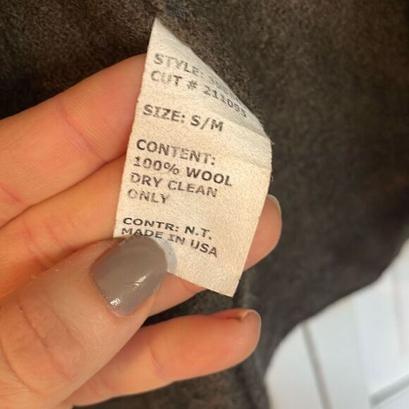 Cut Loose 100% boiled wool draped open cardigan jacket S\M - Picture 4 of 10